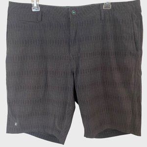 Linksoul Solid Boardwalker Hybrid Golf Short Mens 38 Gray Athletic 4-Way Stretch